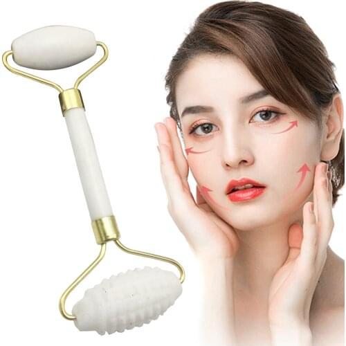 Natural Jade Massage Roller Facial Massager Facial Relaxation Slimming Face Lift Anti Wrinkle Cellulite Body Beauty Makeup Tool