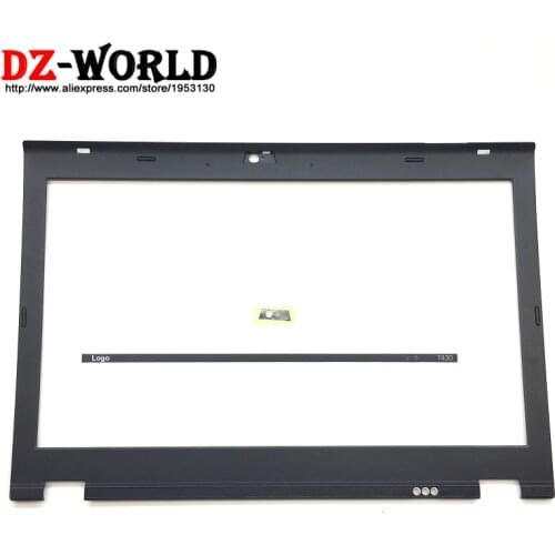 New Original Shell Screen Front Frame LCD Bezel Case Cover for Lenovo ThinkPad T430 Laptop with Model Label Camera Sticker