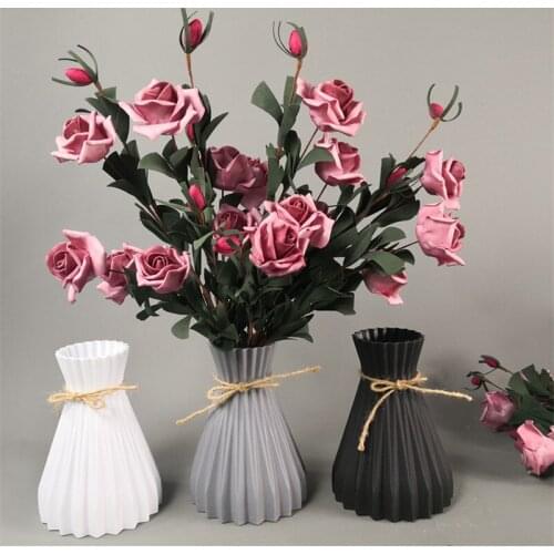 Nordic Creative Dress Imitation Ceramic Flower Pot Plastic Vase Ornament Unbreakable Creative Simplicity Modern Decorative