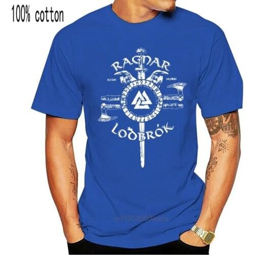 2020 New Fashion Brand Clothing Ragnar Lodbrok Viking T-Shirt Odin Norse God Mens T-Shirts Round Neck Clothes