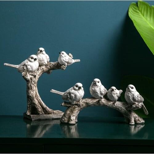American Style resin Bird Originality and retro Birds ornament Home decor crafts Animals figurine deskTV cabinet decoration