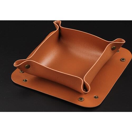Leather Tray Tobacco tray - Practical Storage Box for Wallets, Watches, Keys, Coins, Cell Phones and Office Equipment