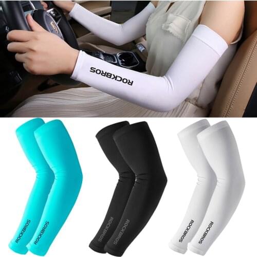 Rockbros Summer Men Womens Protection Arm Cooling Sleeve UV Protection Sleeves Basketball Cycling Golf Fishing Arm Sleeves