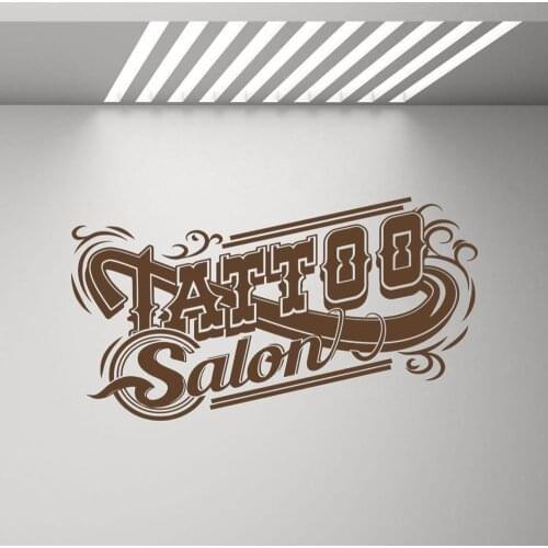 Tattoo Salon Wall Decal Tattoo Shop Sign Logo Stickers Poster Studio Design Door Window Vinyl Sticker Mural Wall Art Decor H888