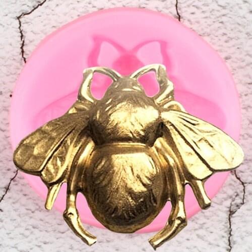 3D Bumble Bee Cake Silicone Mold Fondant Candy Chocolate Clay Mould Kitchen Baking Sugarcraft Cake Decorating Tools