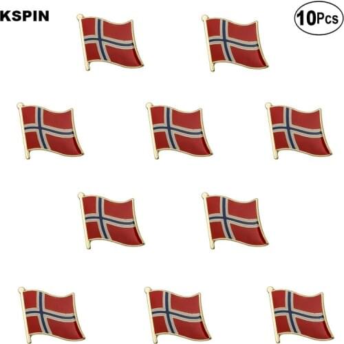 Norway Flag Lapel Pin Flag badge Brooch Pins Badges 10Pcs a Lot