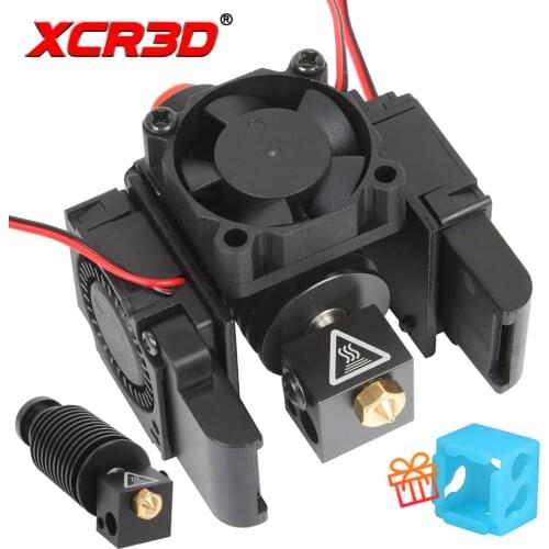 XCR 3D Printer All Metal V6 Hotend Kit Bowden Direct Wade Extruder for E3D Volcano Cooling Fan Bracket Heatsink Filament 1.75mm