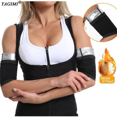 YAGIMI Body Shapers Compression Arm Sleeves Wear Women Sauna Sweat Lose Fat Weight Loss Gym Exercises Shaperwear 1 Pair Is 2pcs