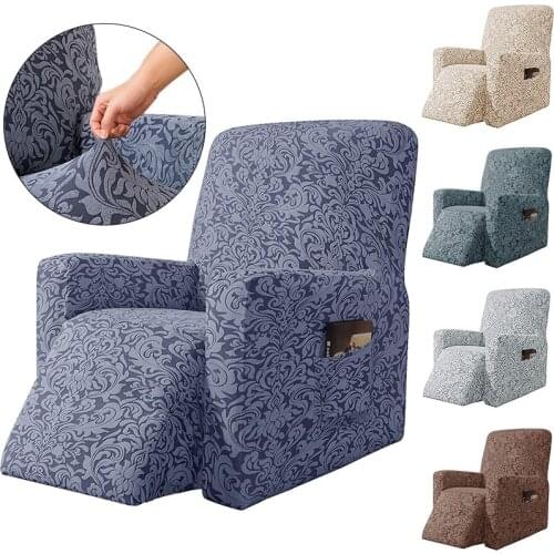 Jacquard Recliner Sofa Chair Cover Elastic Relax Chair Cover All-inclusive Single Sofa Cover Massage Armchair Slipcover