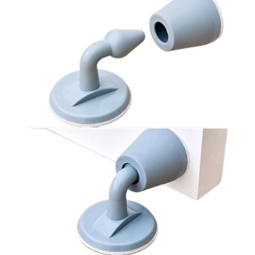 1Pcs Mute Non-punch Silicone Door Stop Stopper Home Absorption Door Plug Bumper Practical Floor Wall Holder Gear Gate Resistance