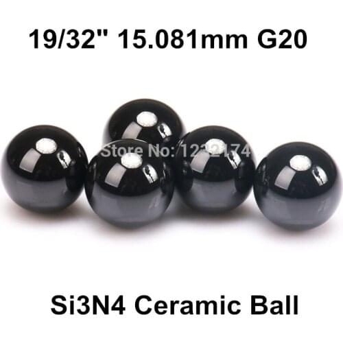 19/32" 15.081mm Silicon Nitride Ceramic Ball Si3N4 G20 10PCS/Lot for Bearing,Pump,Valve ball,linear slider 15.081mm ceramic ball