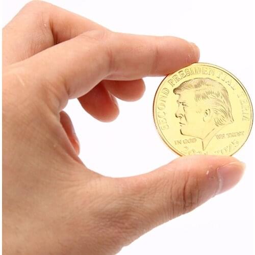 2021-2025 Metal Donald Trump President Gold Plated Bitcoin Collectible Gift Non-currency Coins