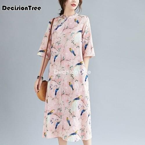 2021 chinese dress long style woman floral chinese traditional costumes qipao cheongsam split dress oriental satin dress