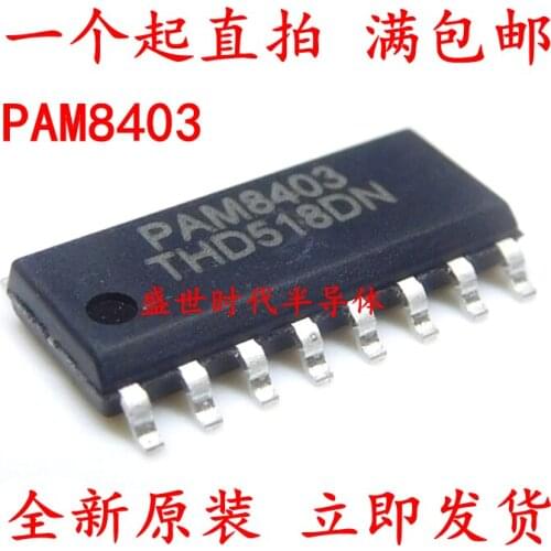 5/PCS NEW Brand New & Original Pam8403 Sop-16 Patch 3W * 2 No Filter Stereo D Level Audio Amplifier