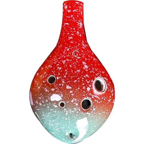 6 Hole Ocarina Ceramic Ocarina Wine Bottle Style Starry Ocarina- Alto C
