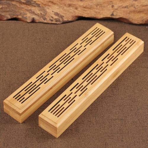 Bamboo Incense Burners Holder Hollow Box for joss stick Incense Storage Box for Living Room Smell Removing