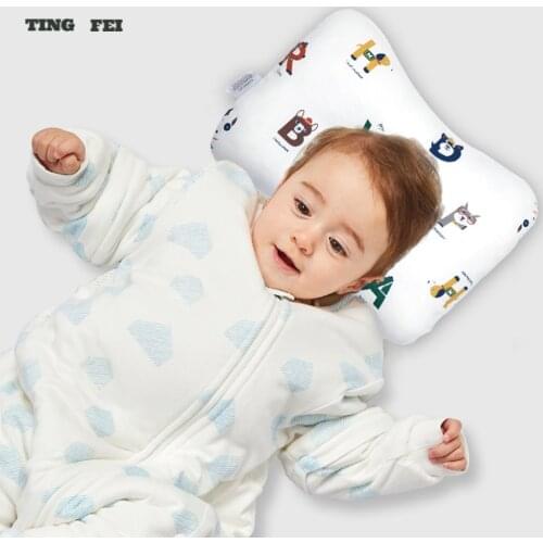 Baby Nursing Pillow Infant Newborn Sleep Support Concave Cartoon Pillow Printed Shaping Cushion Prevent Flat Head