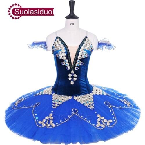 Blue Professional Ballet Tutu YAGP Performance Stage Wear For Adults Women Ballet Dance Competition Costumes Girls Ballet Skirts