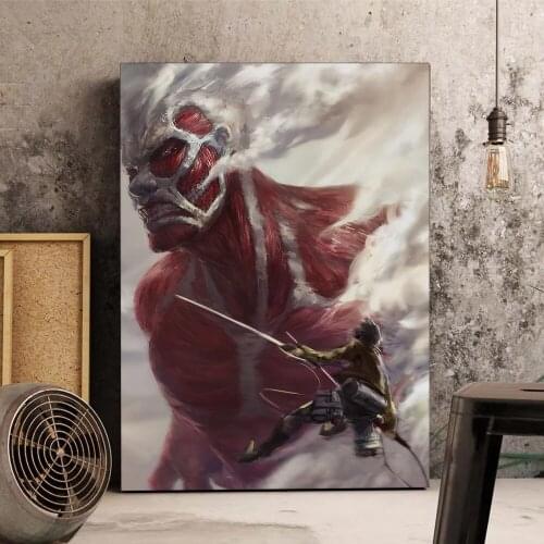 HD Prints Attack on Titan Canvas Painting Wall Art Japanese Anime Poster Home Decoration For Bedroom Modular Pictures No Framed