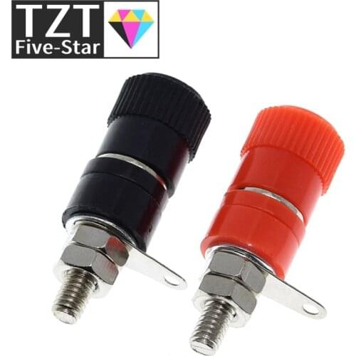 10PCS/LOT Terminal Blocks JS-910B 4mm Amplifier Terminal Connector Binding Post Banana Plug Jack Mount Black