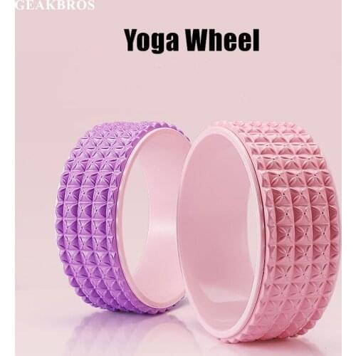 Yoga Wheel Circle Waist Shape Body Building Gym Workout Fitness Equipment Pilates Circles Exercise TPE Yoga Back Training Wheel