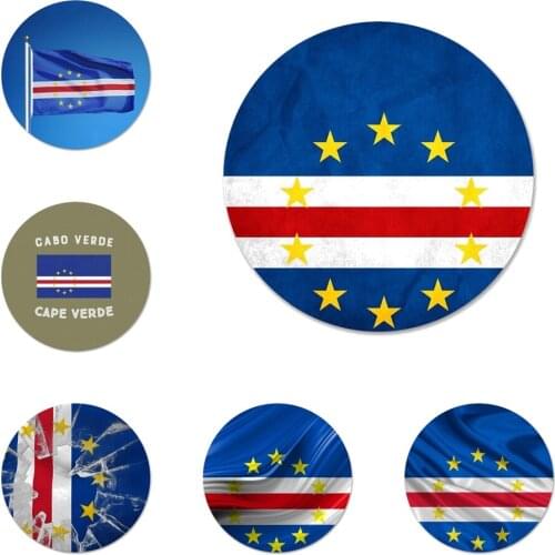 58mm Fashion Cape Verde Flag Other Country Flags Icons Pins Badge Decoration Brooches Metal Badges For Backpack Decoration