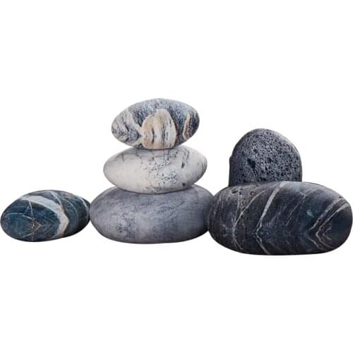Dorimytrader A Set Mixed Stone Shape Pillow Large Plush Soft Simulation Natural Stone CUSHION Decoration DY61073