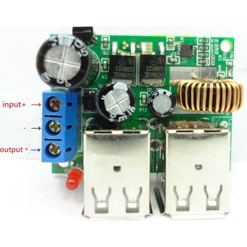 2017 new DC9-32V to Can be adjusted 0.7V-6V 4 USB Car Charger Step-Down Power Supply Module for MP5 GPS