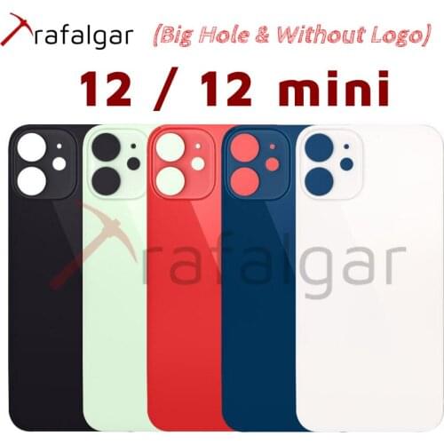 NEW For iPhone 12/12 mini Battery Cover Back Glass Panel Rear Door Housing Case For iPhone 12 mini Back Glass Replacement Repair