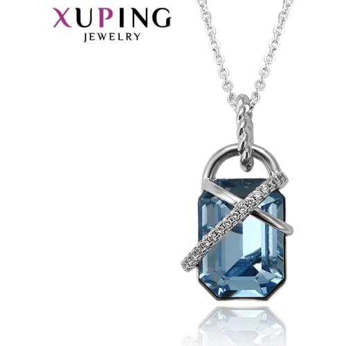 Xuping Jewelry Hot Sale Women Crystals Pendant Necklace for Elegant Charms Styles Classic Party Gifts 43439