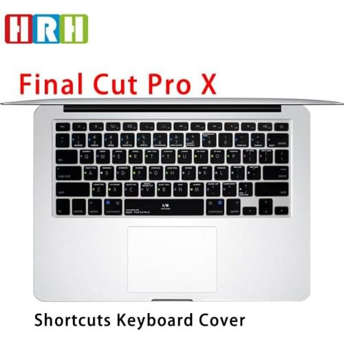 HRH Final Cut Pro X Function Hot Key Translucent Keyboard Cover TPU Skin Protector for Mac Air 13"15"Pro Retina English Version