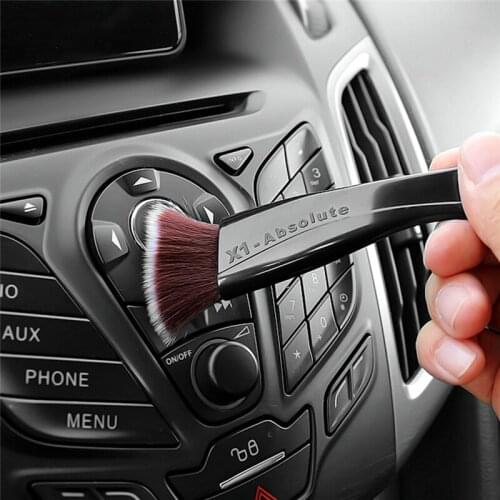Car Air Conditioning Outlet Brush Panel Gap Dusting Remover Double Side Cleaning Brushes Car Wash Tools Dashboard Clean Brush
