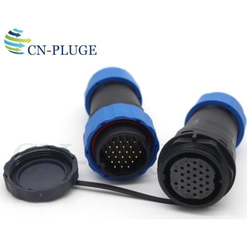 SP28 Type 26 pin LED Power Docking Plastic Connector 28mm Panel mount Waterproof Connector Plug & Socket Male And Female IP68