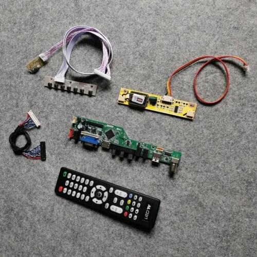 VGA+USB LCD display universal drive board 1440*900 For LP171WP3/LP171WP5/LP171WP6/LP171WP7 screen 2CCFL DIY kit LVDS 30-Pin