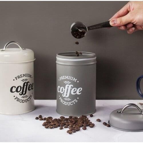 Vintage Wrought Iron Coffee Suger Tea Food Storage Container Sealed Cans Pots Cookie Packaging Case Sealing Jar