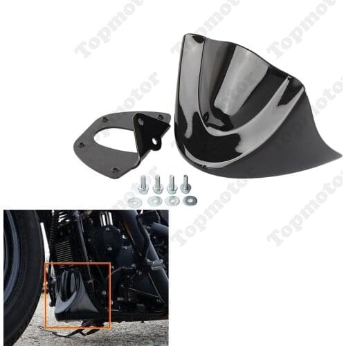 Motorcycle Parts Black Front Chin Spoiler Air Dam Fairing For Harley Dyna FXDL FXD FXDB 2006 2007 - 2017 UNDEFINED