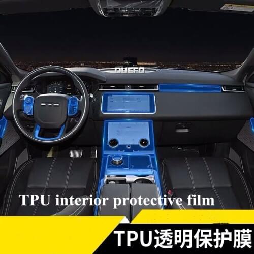 Interior protection For Range Rover Velar transparent Promotion TPU Film stickers for range rover Center console Car Accessories