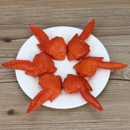 050 Simulated Chicken Wing Model/Simulated PVC Chicken Wing Cooked Food 9.5*4.5*1.6cm