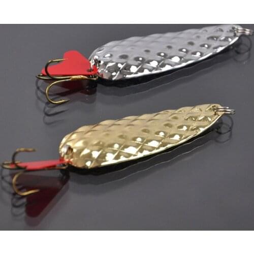 10PCS Fishing tackle Pineapple lines spoon lure feather hook metal baits 8g