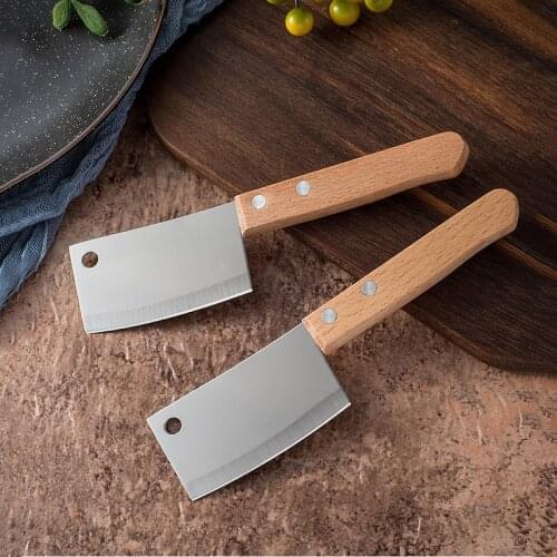 2pcs High Quality Portable Cheese Knife Survival Camping Survival Meat Chopping Chef Kitchen Cleaver Vegetable Knife BBQ Tools