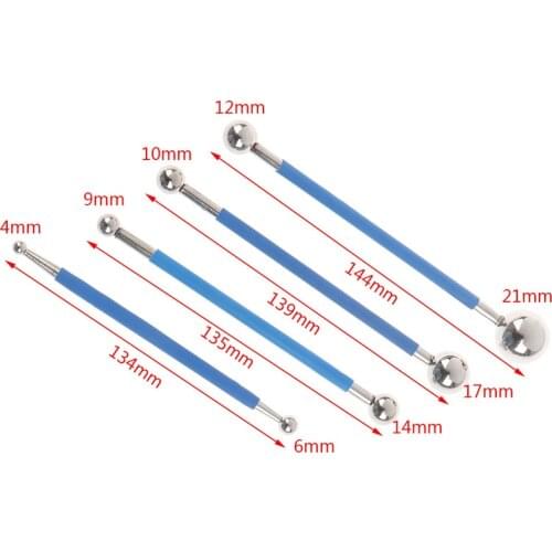 4pcs Double Stainless Steel Pressed Ball Tile Grout Tools Repairing Stick Scraping Tools