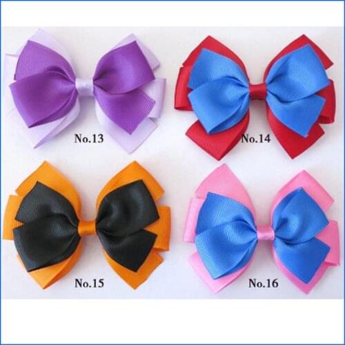 500 BLESSING Good Girl Boutique 4.5" Double Bowknot Hair Bow Clip Accessories