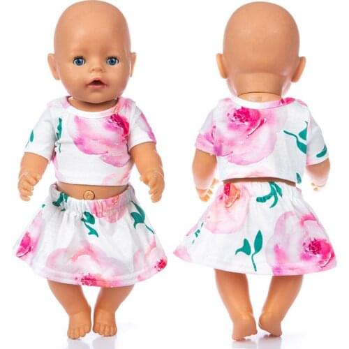 Dress For born baby 43cm Doll Clothes Doll Accessories For 17inch Baby Doll