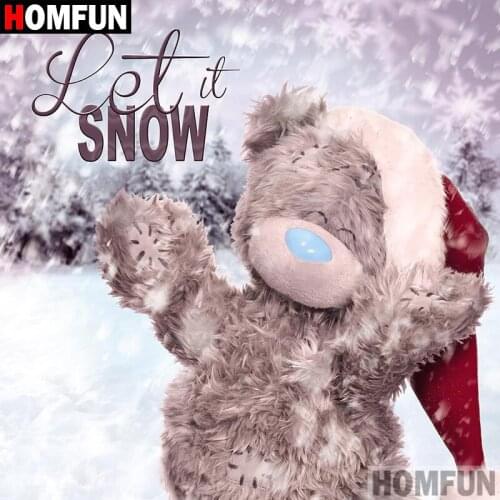 HOMFUN 5D DIY Diamond Painting Full Square/Round Drill "Cartoon bear" 3D Embroidery Cross Stitch gift Home Decor A00461