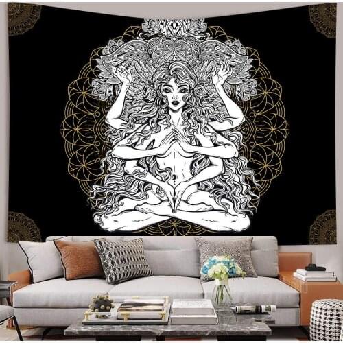 Tapestry Fantasy Goddess Magic Girl Dark Hanging Wall Home Decor