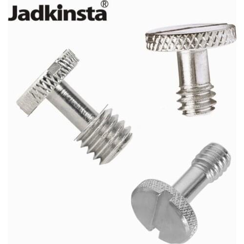 Jadkinsta 50pcs 1/4" Flat Head Convert Slotted Screw Adapter Thread Camera Screw Mount Adapter for DSLR Camera Tripod Stand