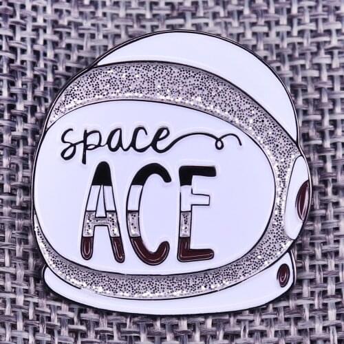 Space Ace Galactic Gay perfect for any space loving LGBT Pin Badge