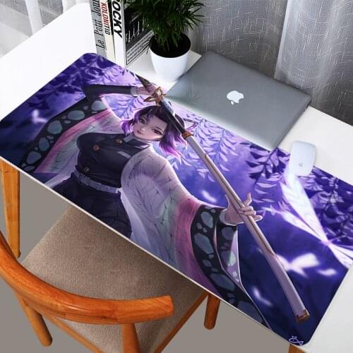 Demon Slayer Large Gaming Mouse Pad Anti-slip Natural Rubber Mouse Mat Keyboard Pad Desk Mat For Laptop Computer Gamer Mousepad