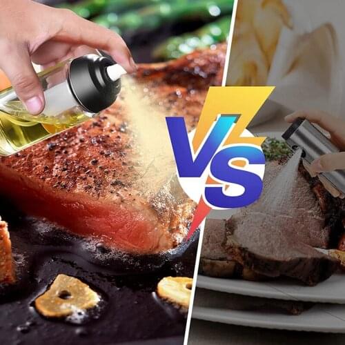 HGHO Oil Sprayer Oil Sprayer for Cooking Air Pressure Oil Spray Bottle Portable Oil Dispenser Mister for BBQ 2 Pieces