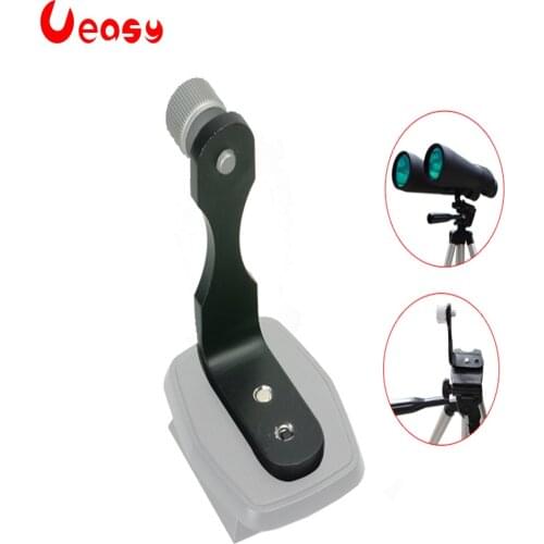 Ueasy Telescope L-type Metal Adapter for Monocular Binocular Holder Mounting Bracket Connecting Tripod